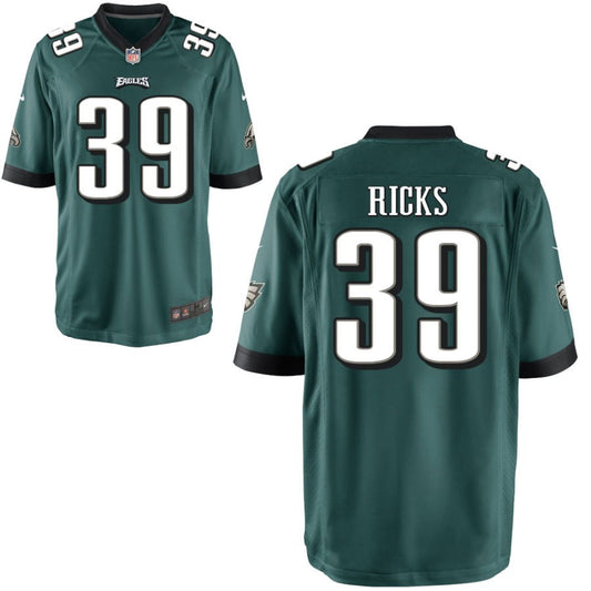 Eli Ricks Philadelphia Eagles Nike Youth Game Jersey - Midnight Green