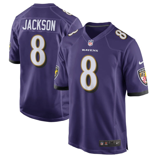 Men's Baltimore Ravens Lamar Jackson Game Player Jersey Purple