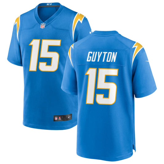 Jalen Guyton Los Angeles Chargers Nike Game Jersey - Powder Blue