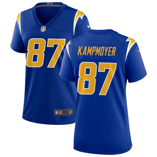 Hunter Kampmoyer Los Angeles Chargers Nike Women's Alternate Game Jersey - Royal