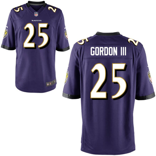 Melvin Gordon III Baltimore Ravens Nike Youth Game Jersey - Purple