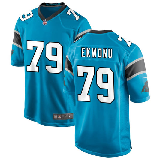 Ikem Ekwonu Carolina Panthers Nike Alternate Game Jersey - Blue